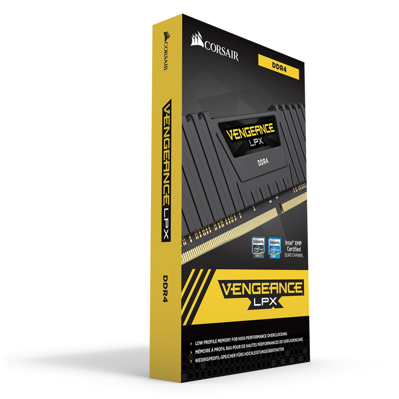 Bộ nhớ ram gắn trong Corsair DDR4 Vengeance LPX Heat spreader, 2666MHz 8GB đen - Ảnh 2