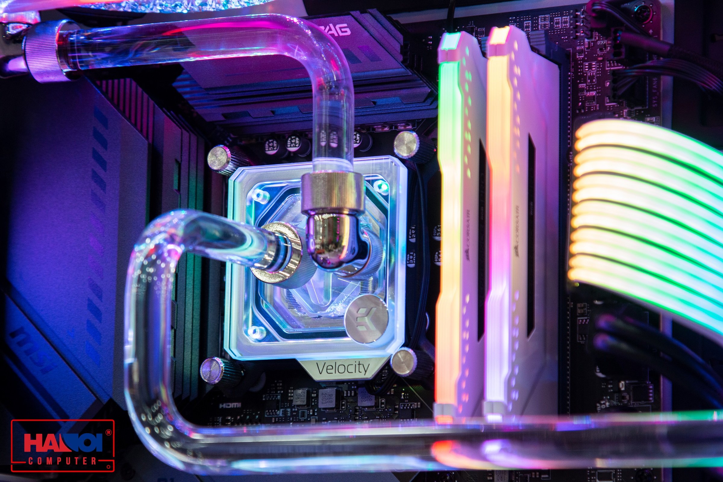 Bộ nhớ ram gắn trong Corsair DDR4 Vengeance RGB PRO Heat spreader,RGB LED, 3200MHz, CL16, 16GB (2x8GB) trắng (CMW16GX4M2E3200C16W) - Ảnh 6
