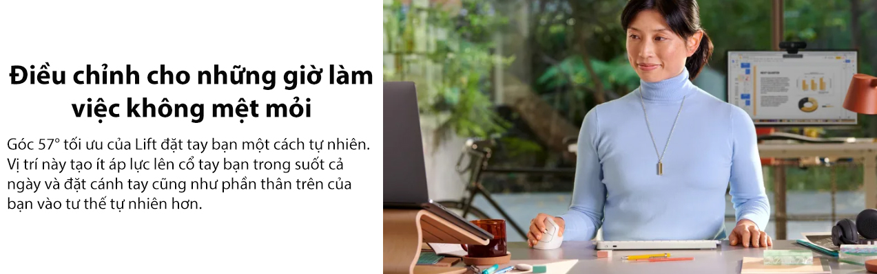 CHUỘT KHÔNG DÂY LOGITECH LIFT VERTICAL ERGONOMIC GRAPHITE (910-006479) (USB/BLUETOOTH) bảo hành chính hãng 12 tháng 8 CHUỘT KHÔNG DÂY LOGITECH LIFT VERTICAL ERGONOMIC GRAPHITE (910-006479) (USB/BLUETOOTH) bảo hành chính hãng 12 tháng - Ảnh 8