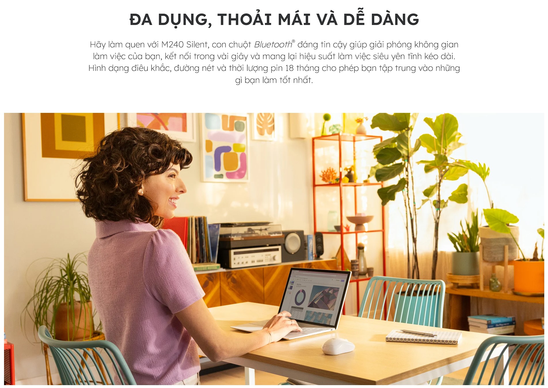 CHUỘT KHÔNG DÂY LOGITECH M240 SILENT GRAPHITE 910-007122 (BLUETOOTH + WIRELESS LOGI BOLT) bảo hành chính hãng 12 tháng 6 CHUỘT KHÔNG DÂY LOGITECH M240 SILENT GRAPHITE 910-007122 (BLUETOOTH + WIRELESS LOGI BOLT) bảo hành chính hãng 12 tháng - Ảnh 6