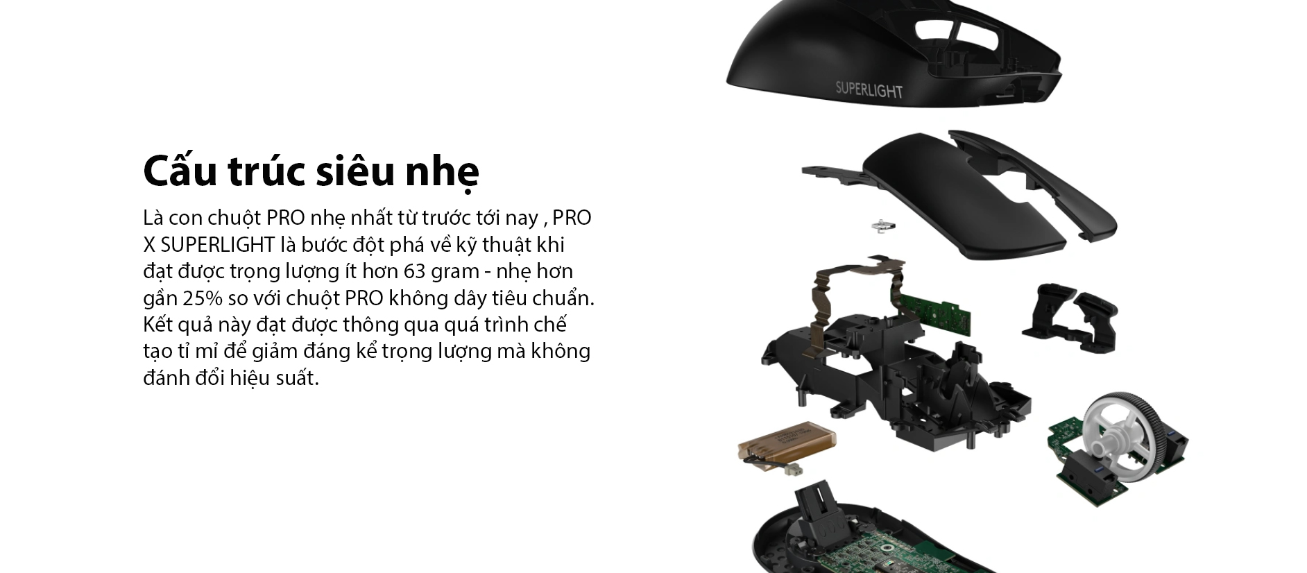CHUỘT KHÔNG DÂY LOGITECH PRO X SUPERLIGHT BLACK (USB/ĐEN/910-005882) bảo hành chính hãng 10 CHUỘT KHÔNG DÂY LOGITECH PRO X SUPERLIGHT BLACK (USB/ĐEN/910-005882) bảo hành chính hãng - Ảnh 10