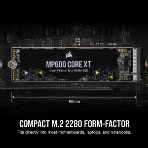 Ổ cứng SSD Corsair MP600 CORE XT 1TB M.2 2280 PCIe NVMe Gen 4.0x4 (Đoc 5000MB/s, Ghi 3500MB/s) - (CSSD-F1000GBMP600CXT)